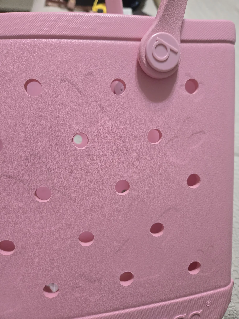 Bogg Bag-Pink Textured Tote Bag